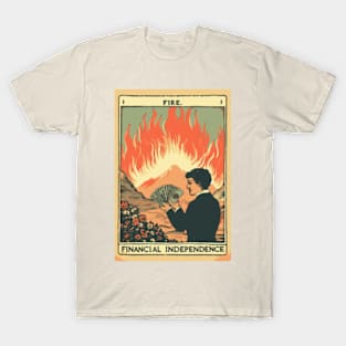 Tarot Cards for Millennials: FIRE (financial independence, retire early) T-Shirt